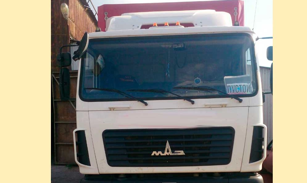 Пример установки на Тентованный грузовик МАЗ 5340