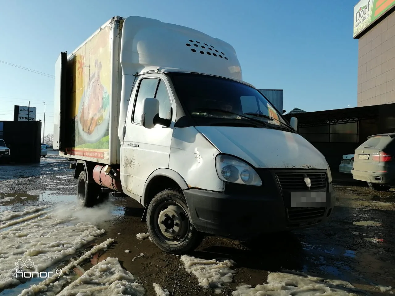 Пример установки на Фургон «Газель»